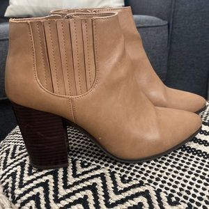 Tan booties